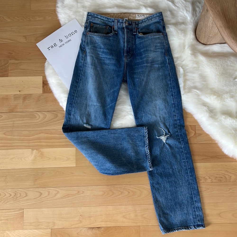 BOGO Rag & Bone Maya High Rise Straight in Orion. EUC. - Picture 4 of 7